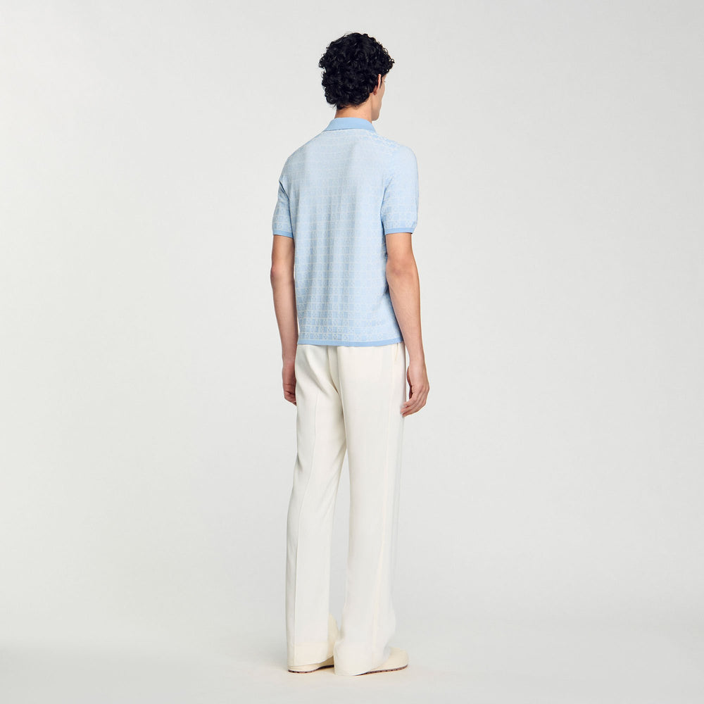 Sandro Men Square Cross polo shirt