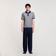 Sandro Men Square Cross polo shirt