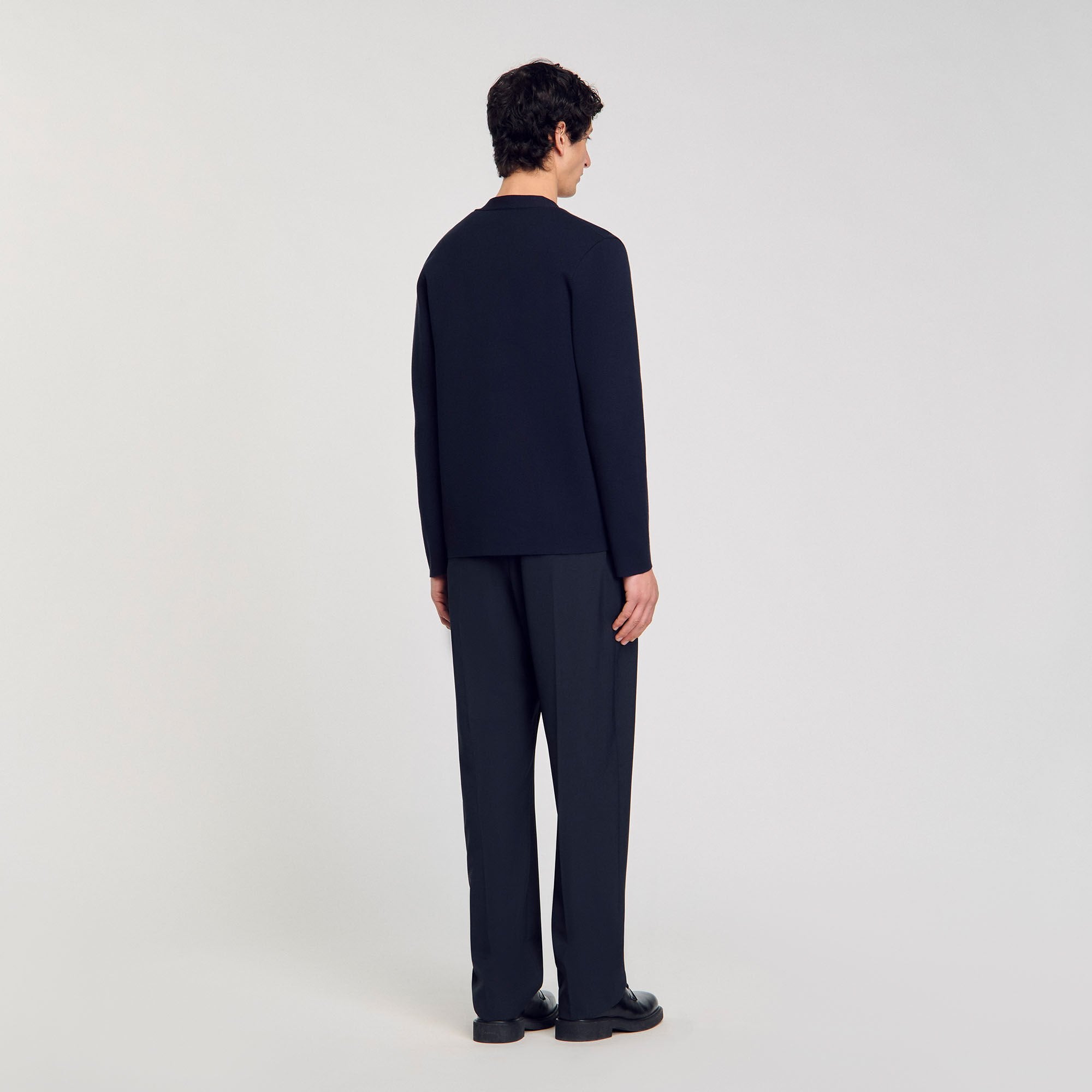 Sandro Men Cardigan with flower detail