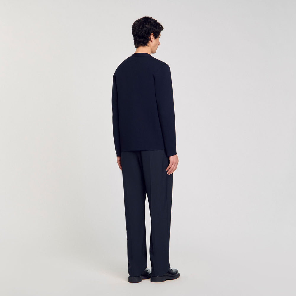 Sandro Men Cardigan with flower detail