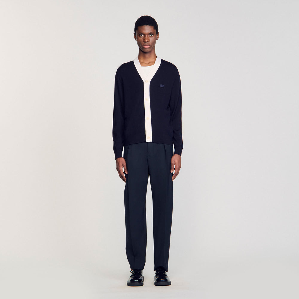 Sandro Men Cardigan with patches