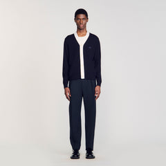 Sandro Men Cardigan with patches