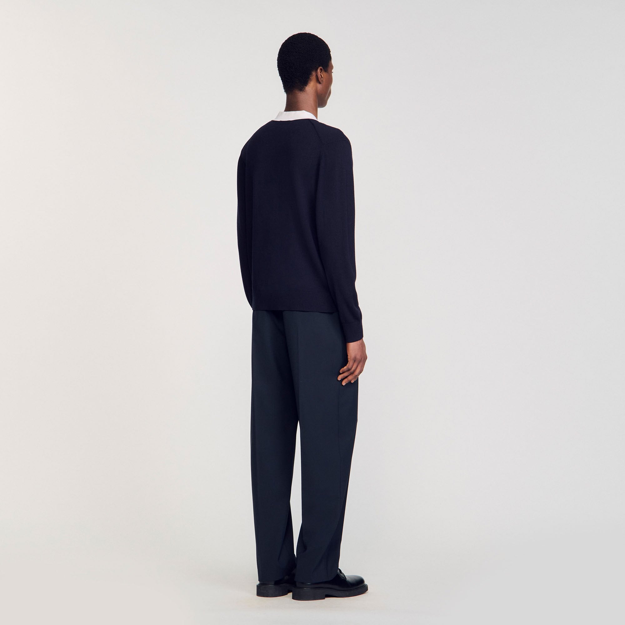 Sandro Men Cardigan with patches
