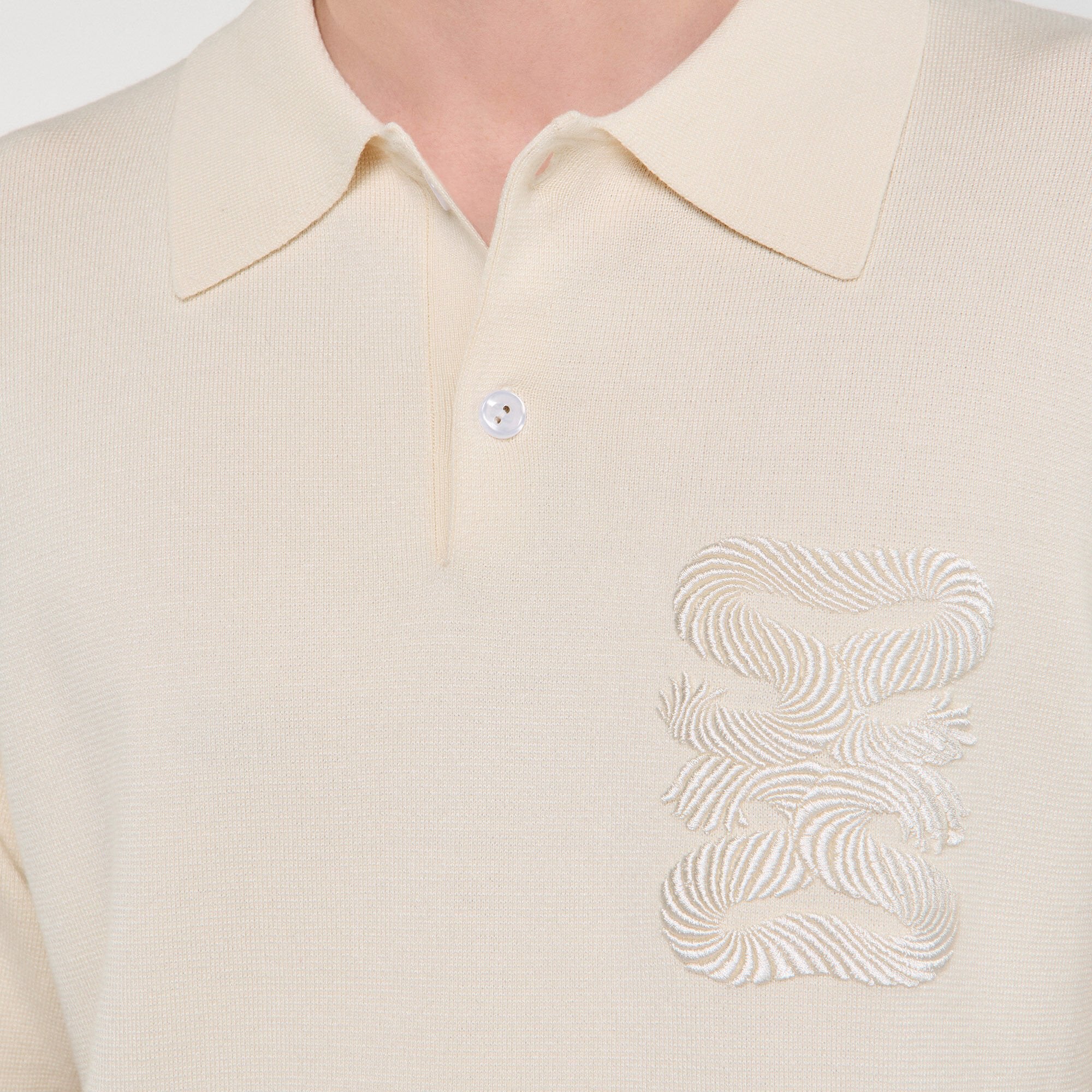 Sandro Men Polo with rope embroidery