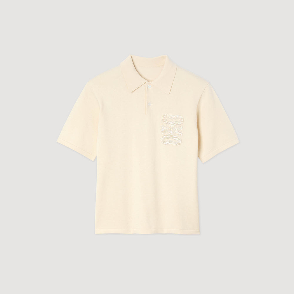 Sandro Men Polo with rope embroidery