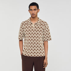 Sandro Men Rope jacquard cardigan shirt