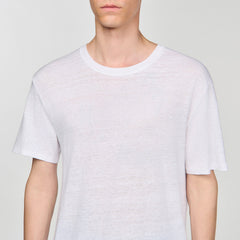 Sandro Men Certified linen T-shirt