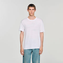 Sandro Men Certified linen T-shirt