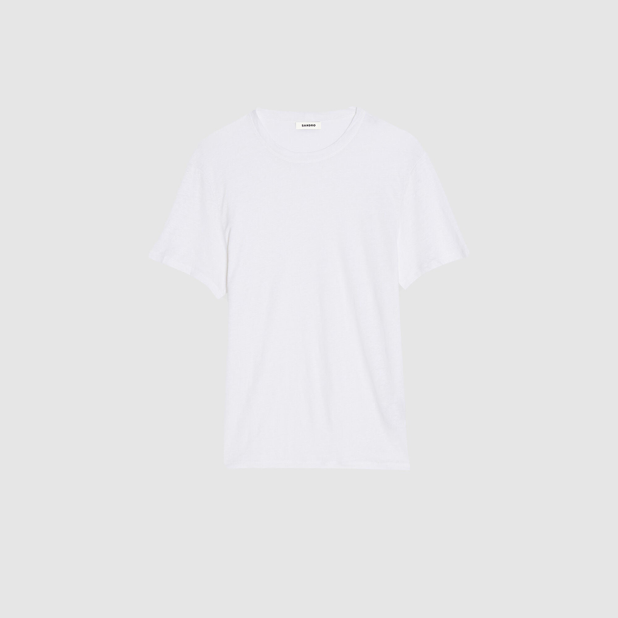 Sandro Men Certified linen T-shirt