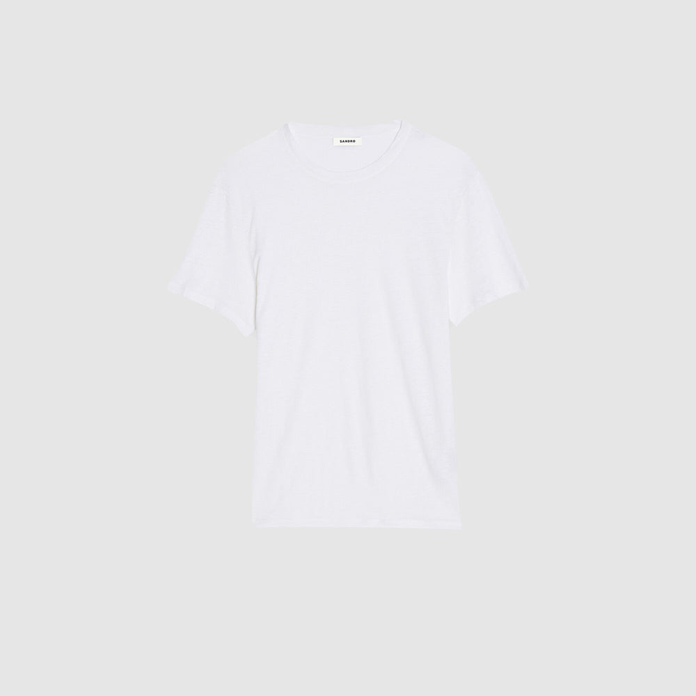 Sandro Men Certified linen T-shirt