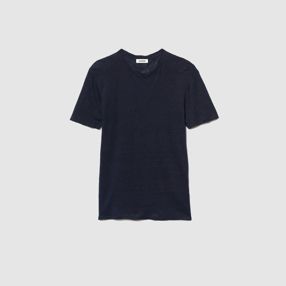 Sandro Men Certified linen T-shirt