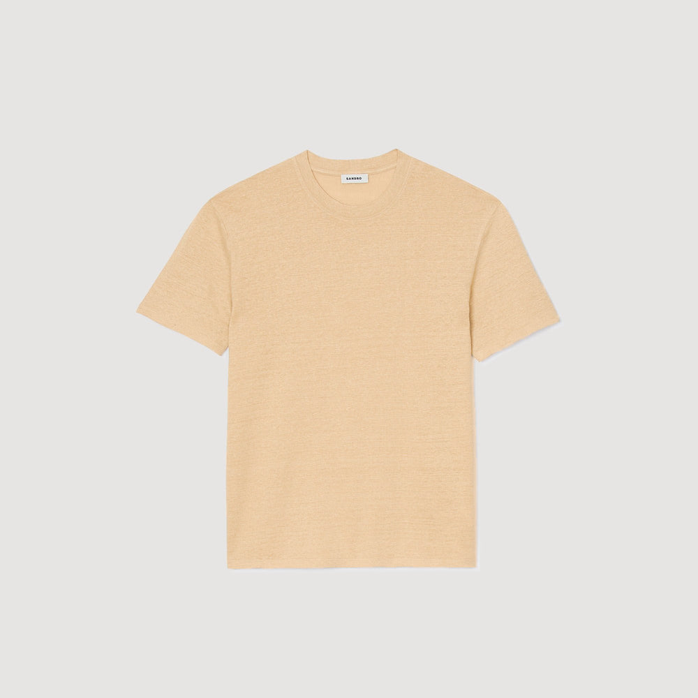 Sandro Men Linen T-shirt