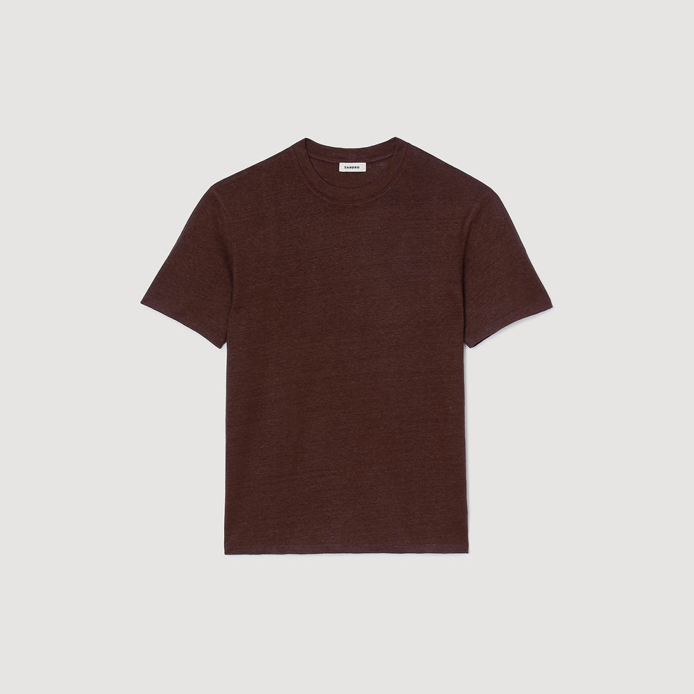 Sandro Men Certified linen T-shirt