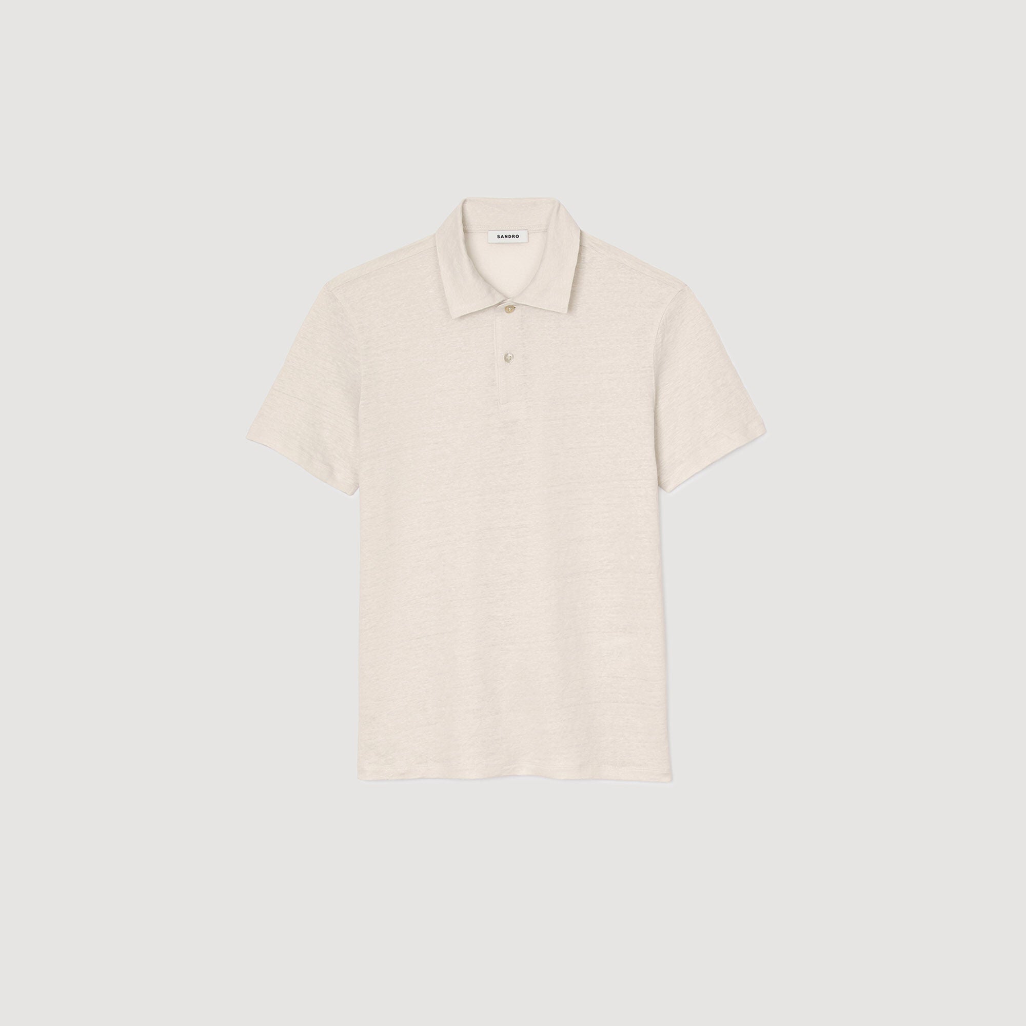 Sandro Men Linen polo shirt