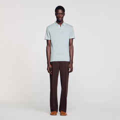 Sandro Men Linen polo shirt