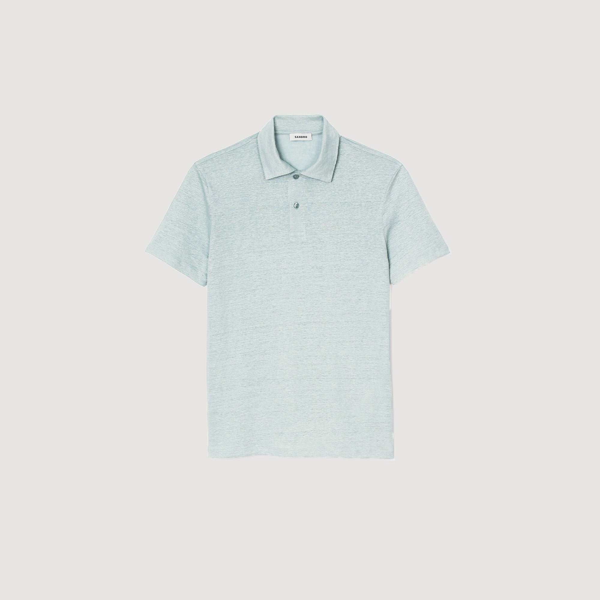 Sandro Men Linen polo shirt