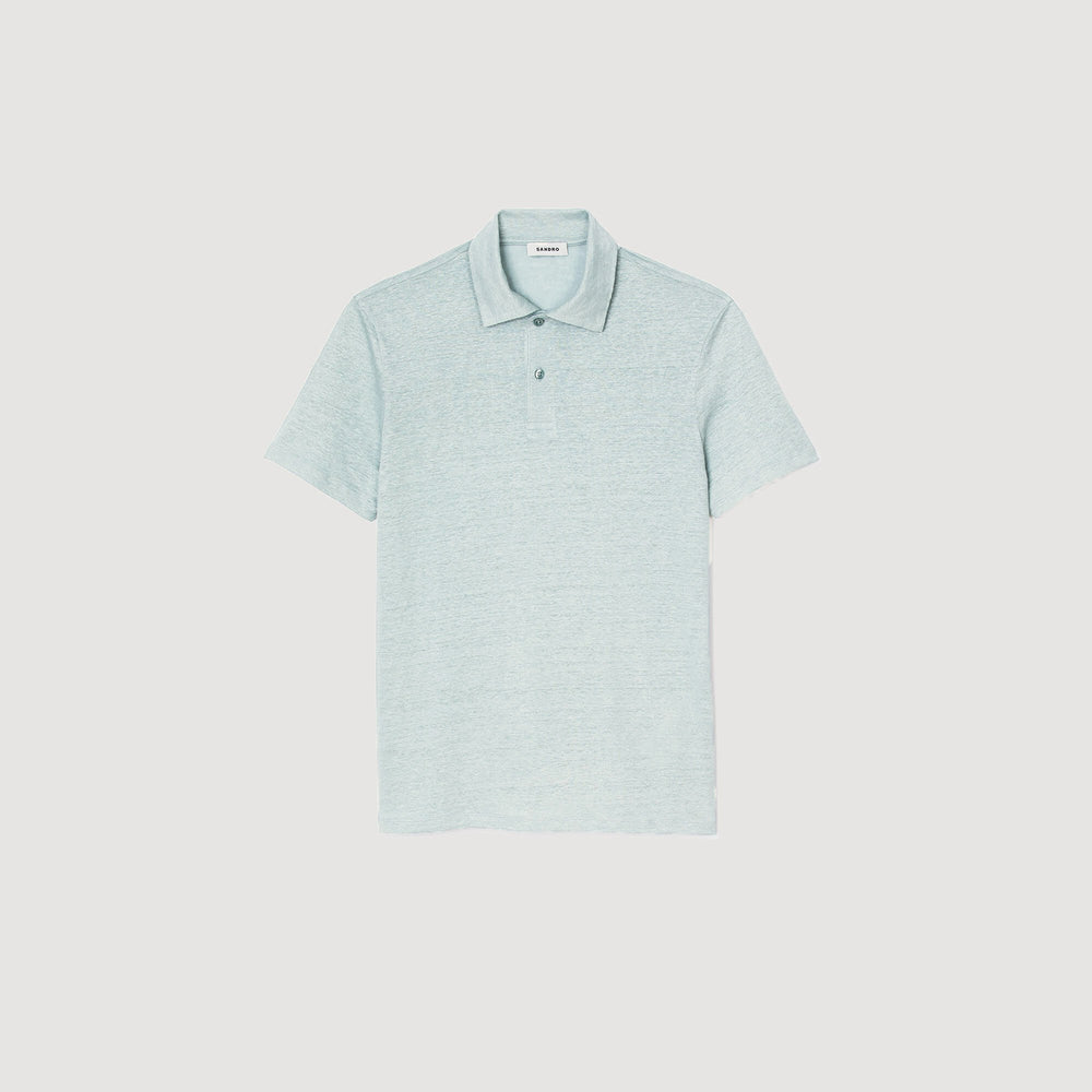 Sandro Men Linen polo shirt