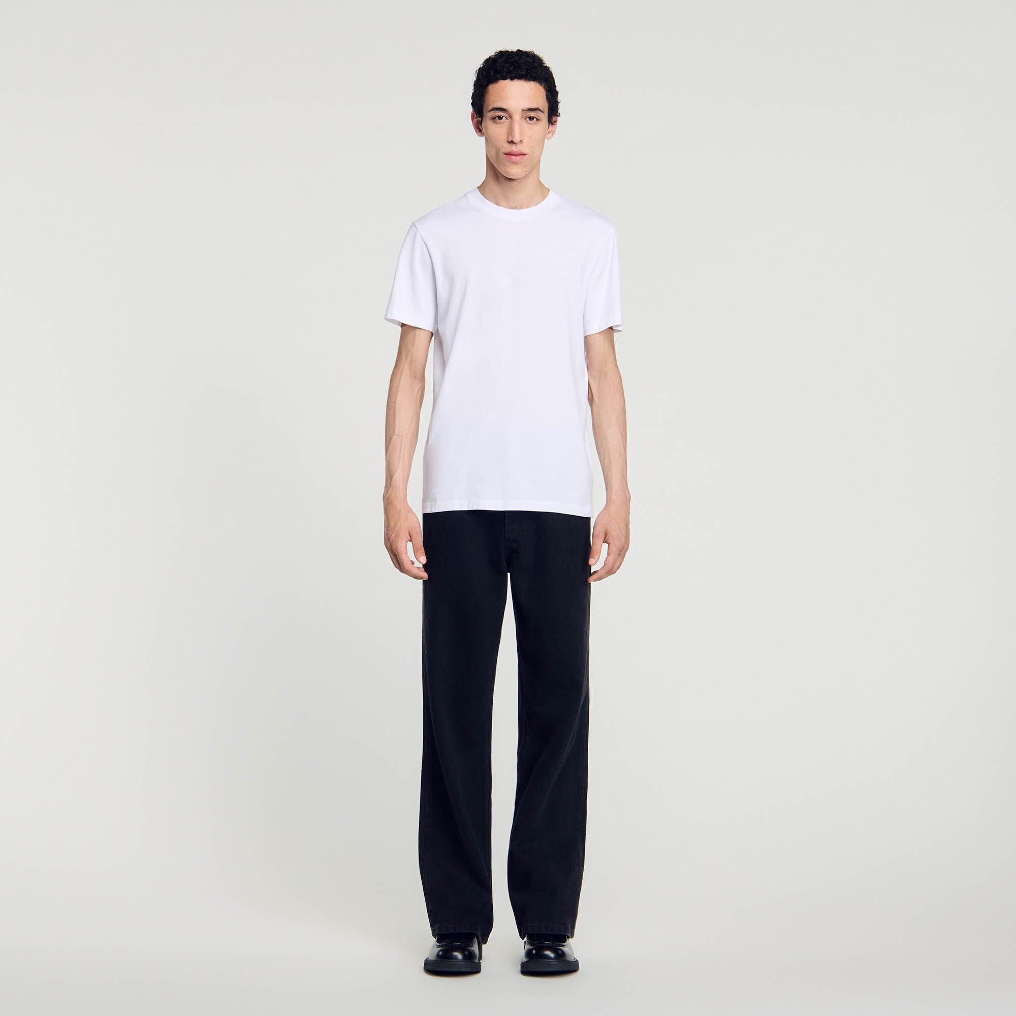 Sandro Men Cotton T-shirt