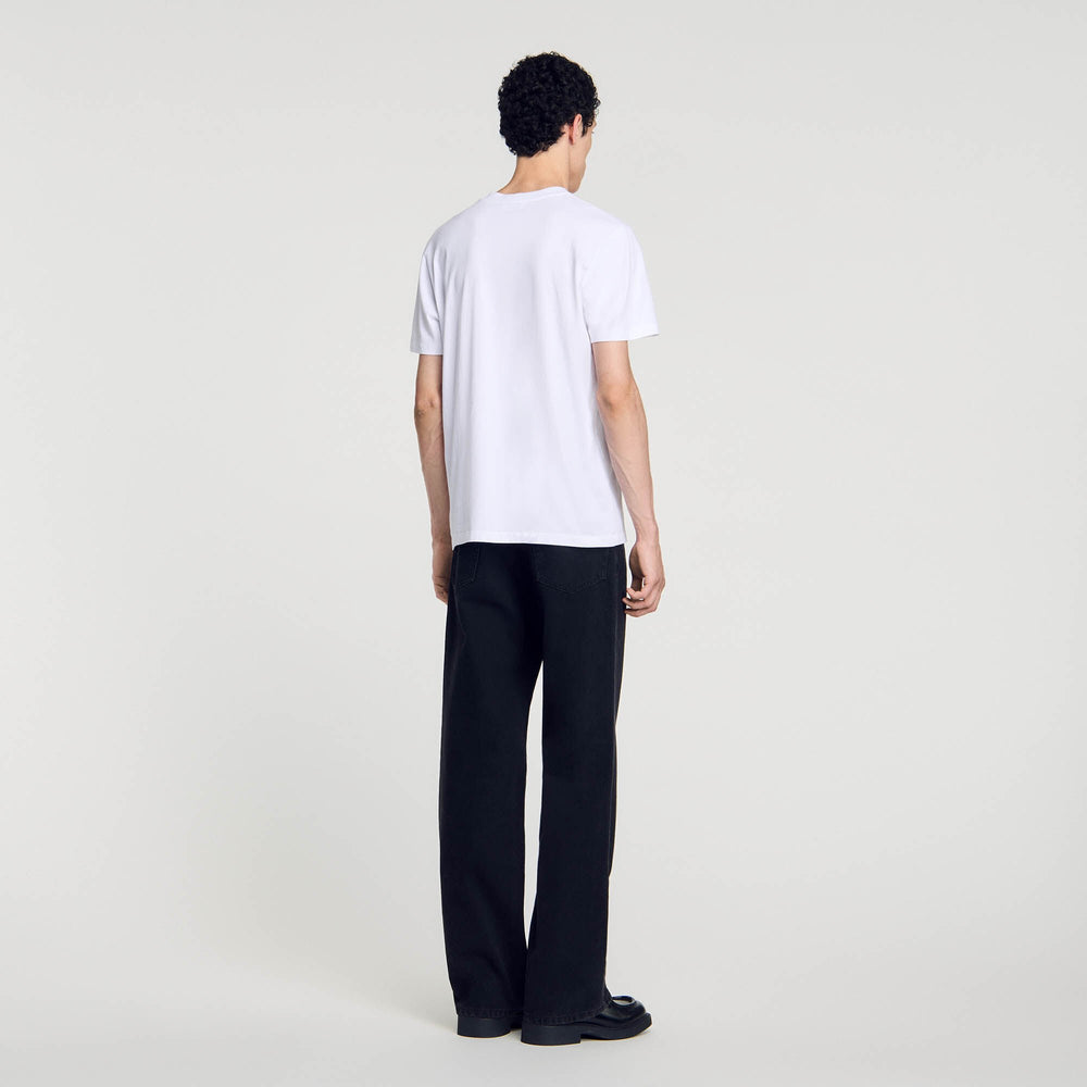 Sandro Men Cotton T-shirt