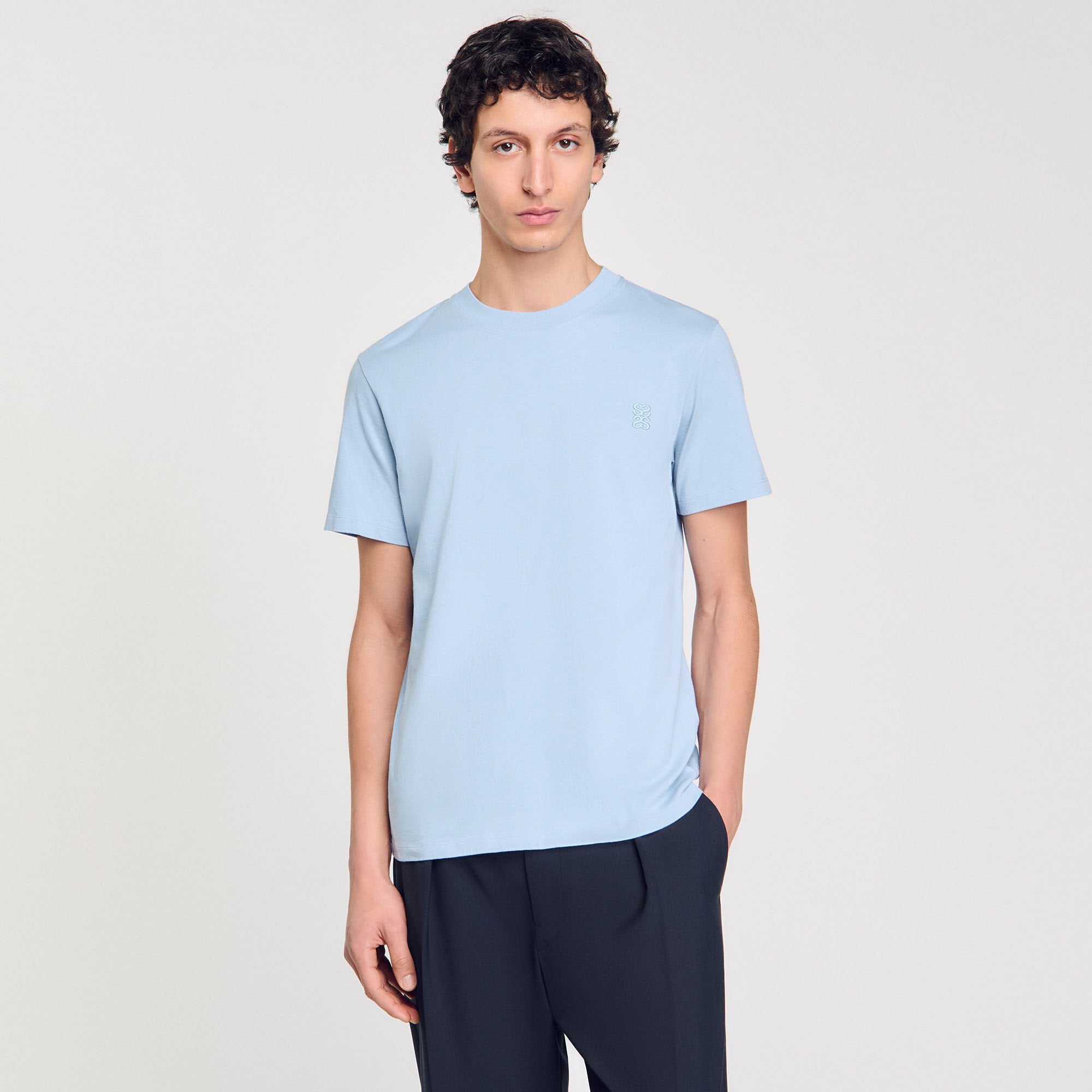 Sandro Men Cotton T-shirt