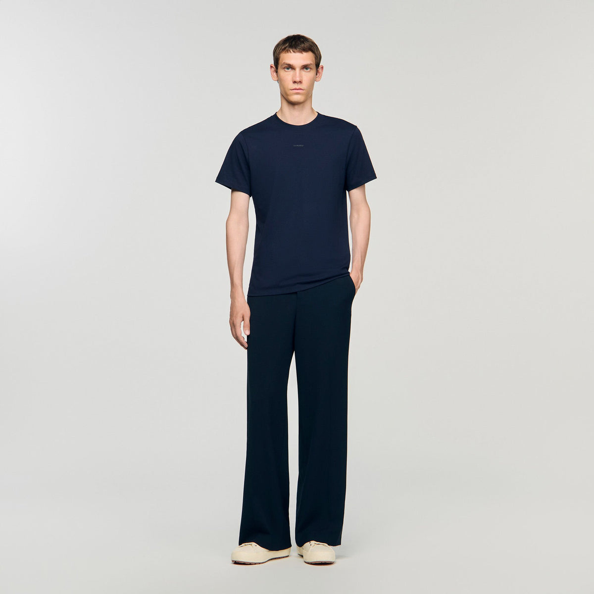 Sandro Men Cotton T-shirt with logo