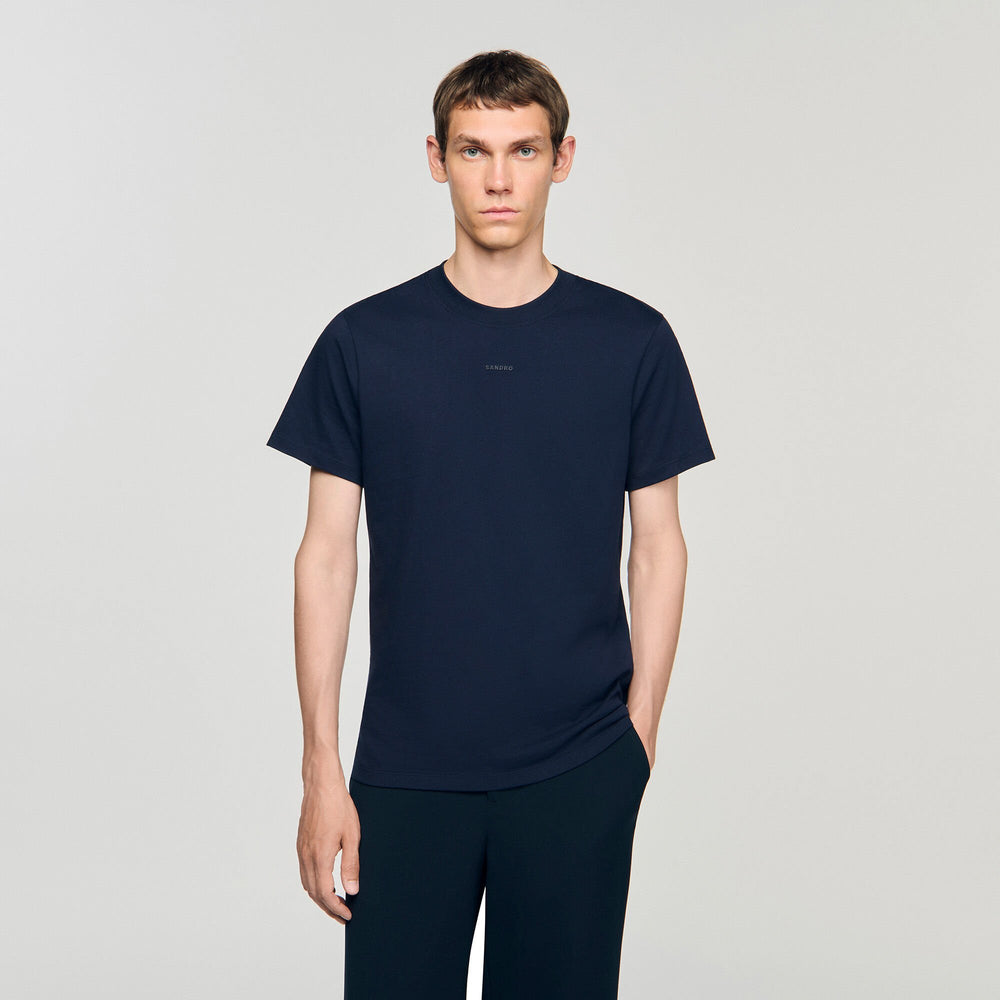Sandro Men Cotton T-shirt with logo