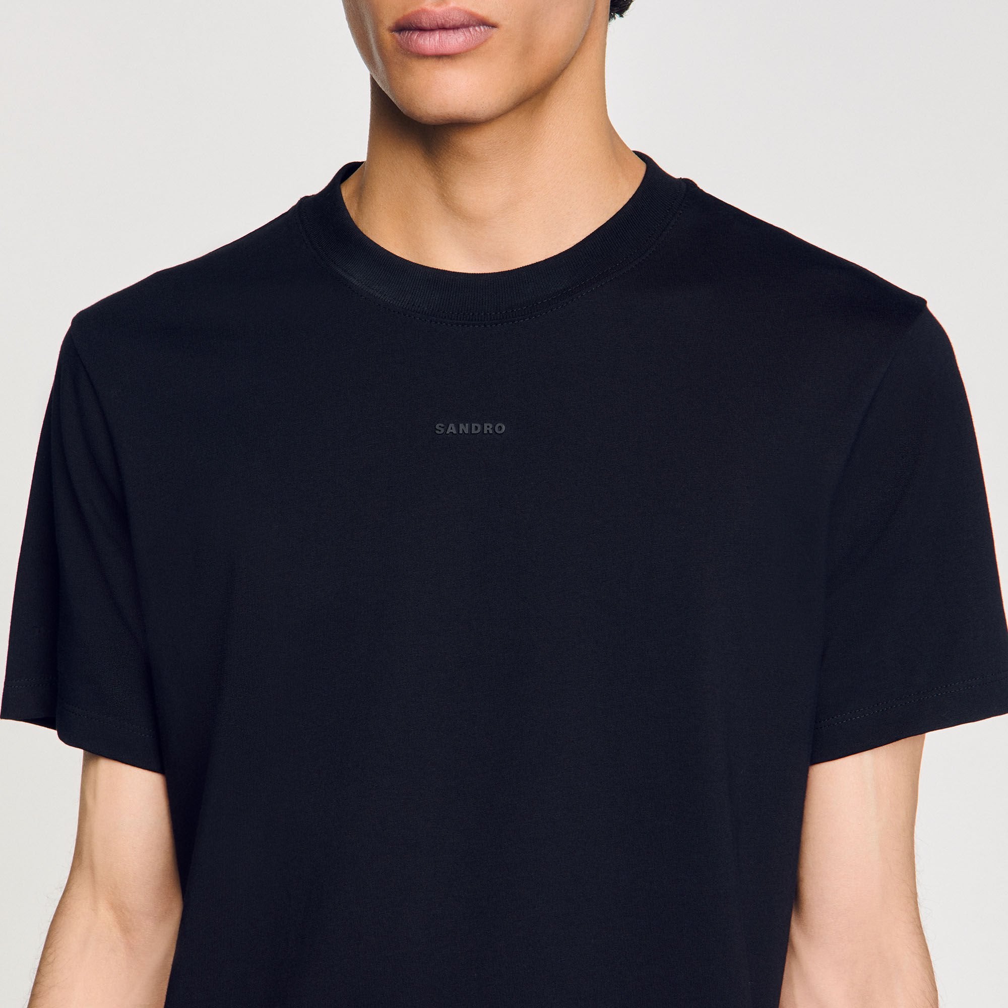 Sandro Men Cotton T-shirt with logo