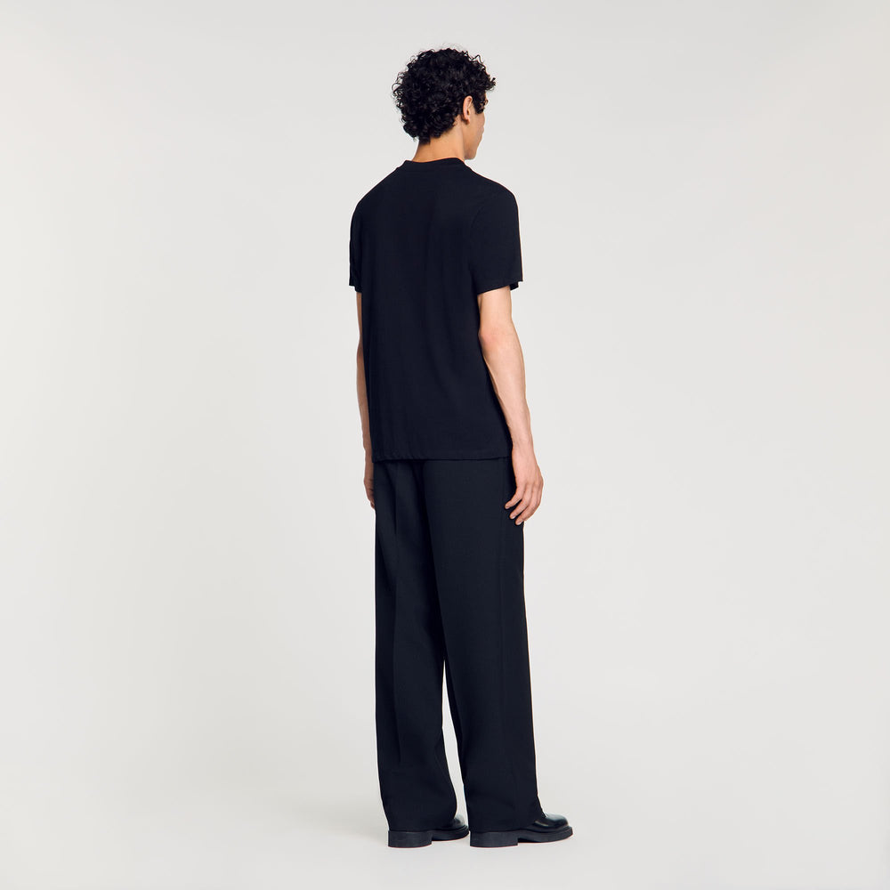 Sandro Men Cotton T-shirt with logo