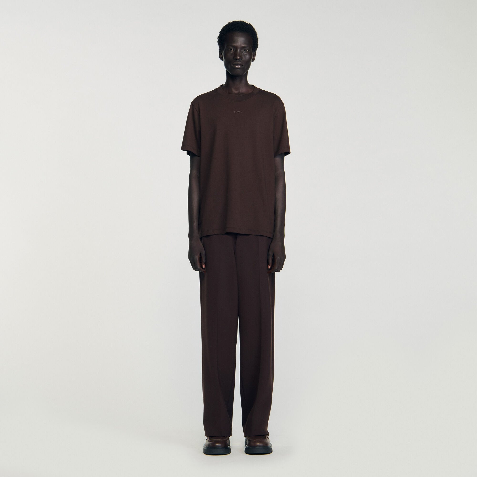 Sandro Men Cotton T-shirt with logo