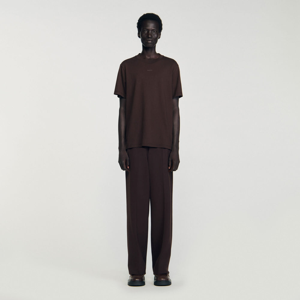 Sandro Men Cotton T-shirt with logo