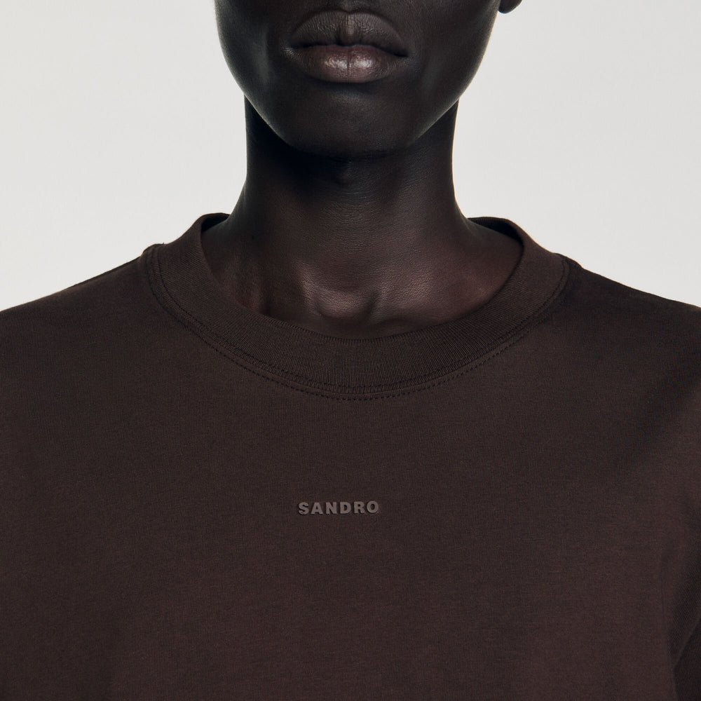 Sandro Men Cotton T-shirt with logo