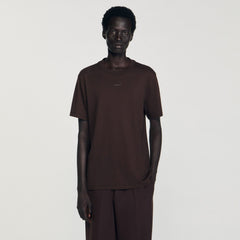 Sandro Men Cotton T-shirt with logo