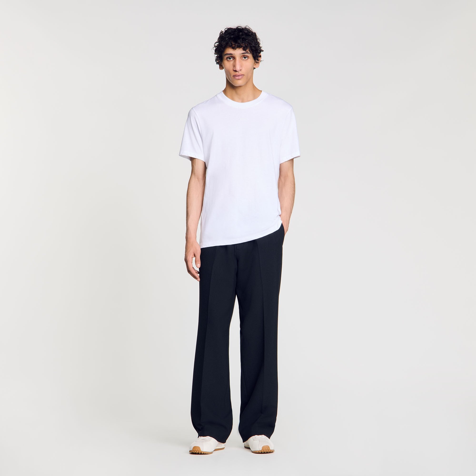 Sandro Men Cotton T-shirt with logo