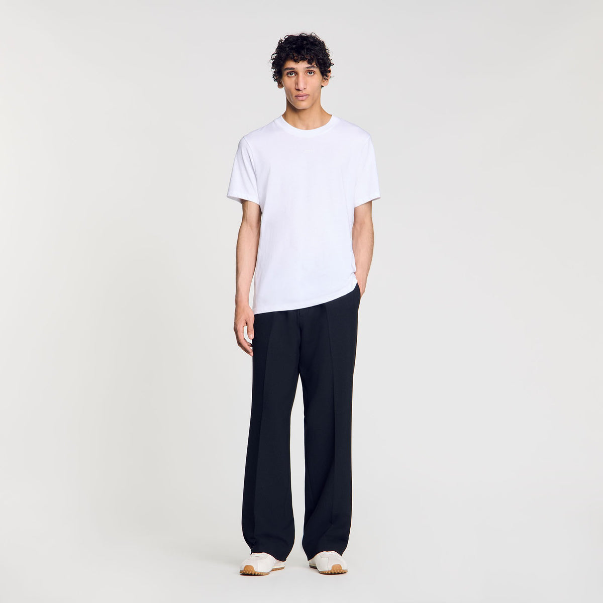 Sandro Men Cotton T-shirt with logo