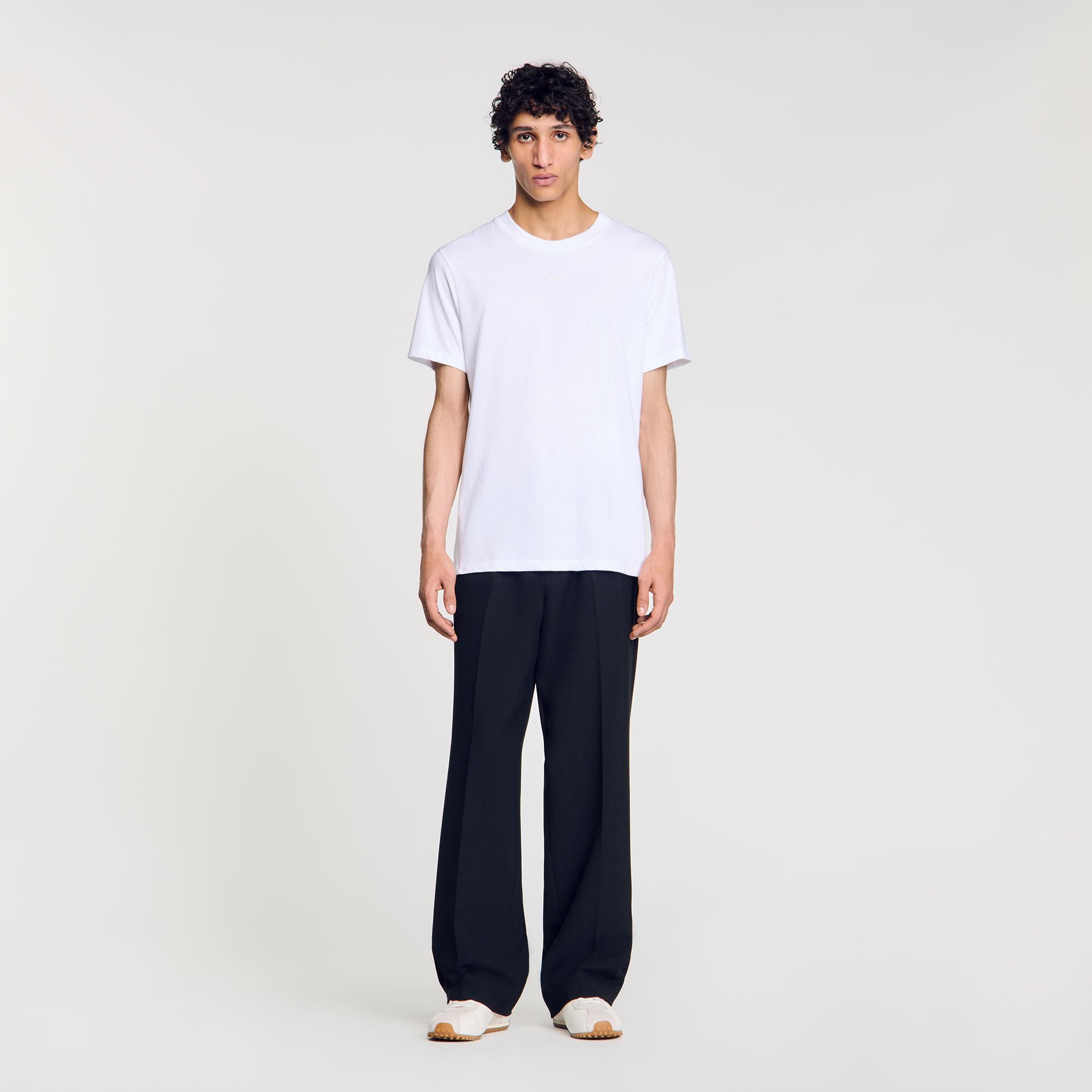 Sandro Men Cotton T-shirt with logo
