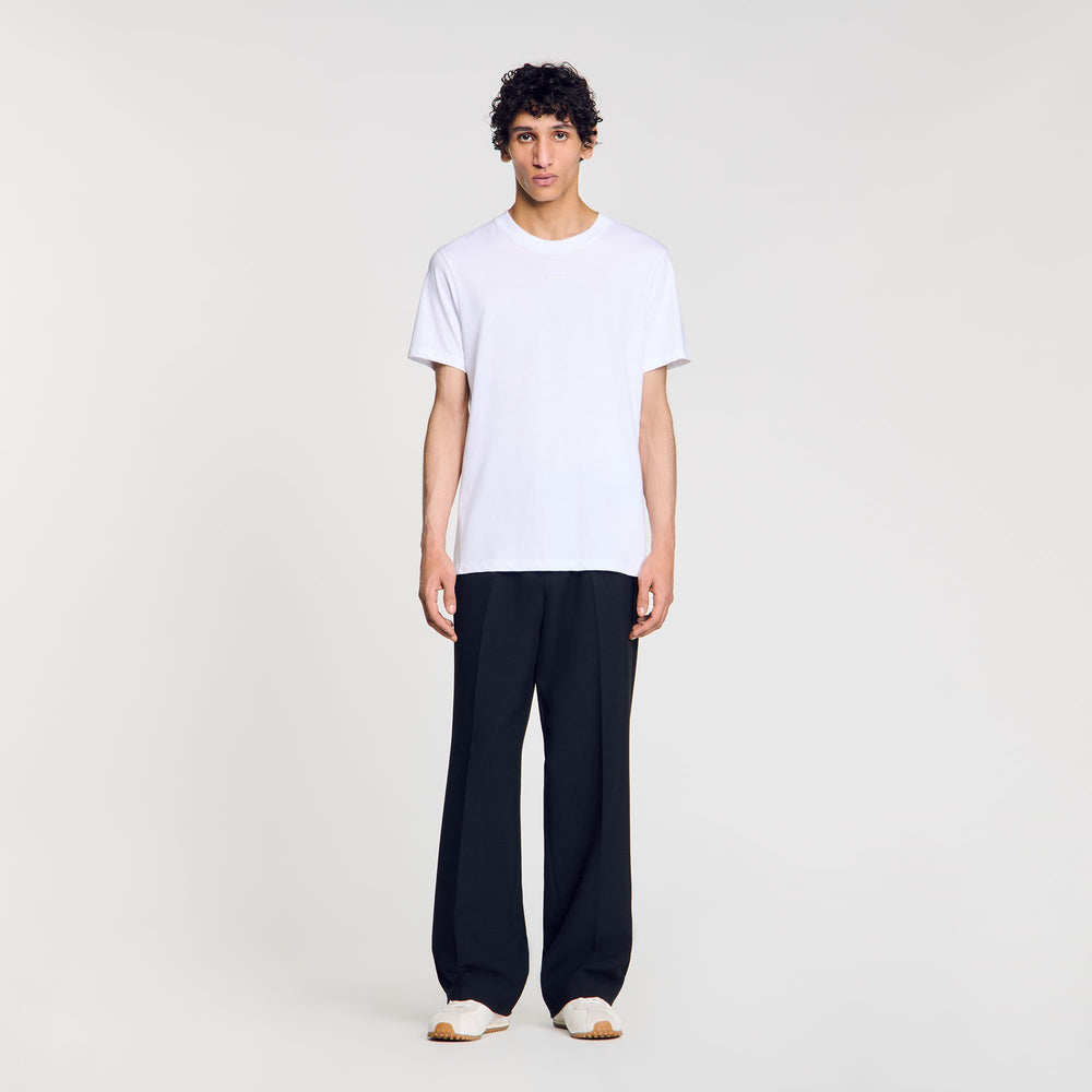 Sandro Men Cotton T-shirt with logo
