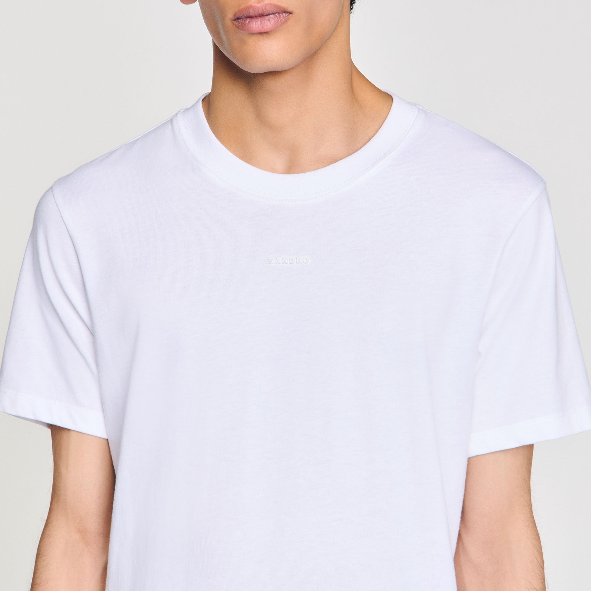 Sandro Men Cotton T-shirt with logo