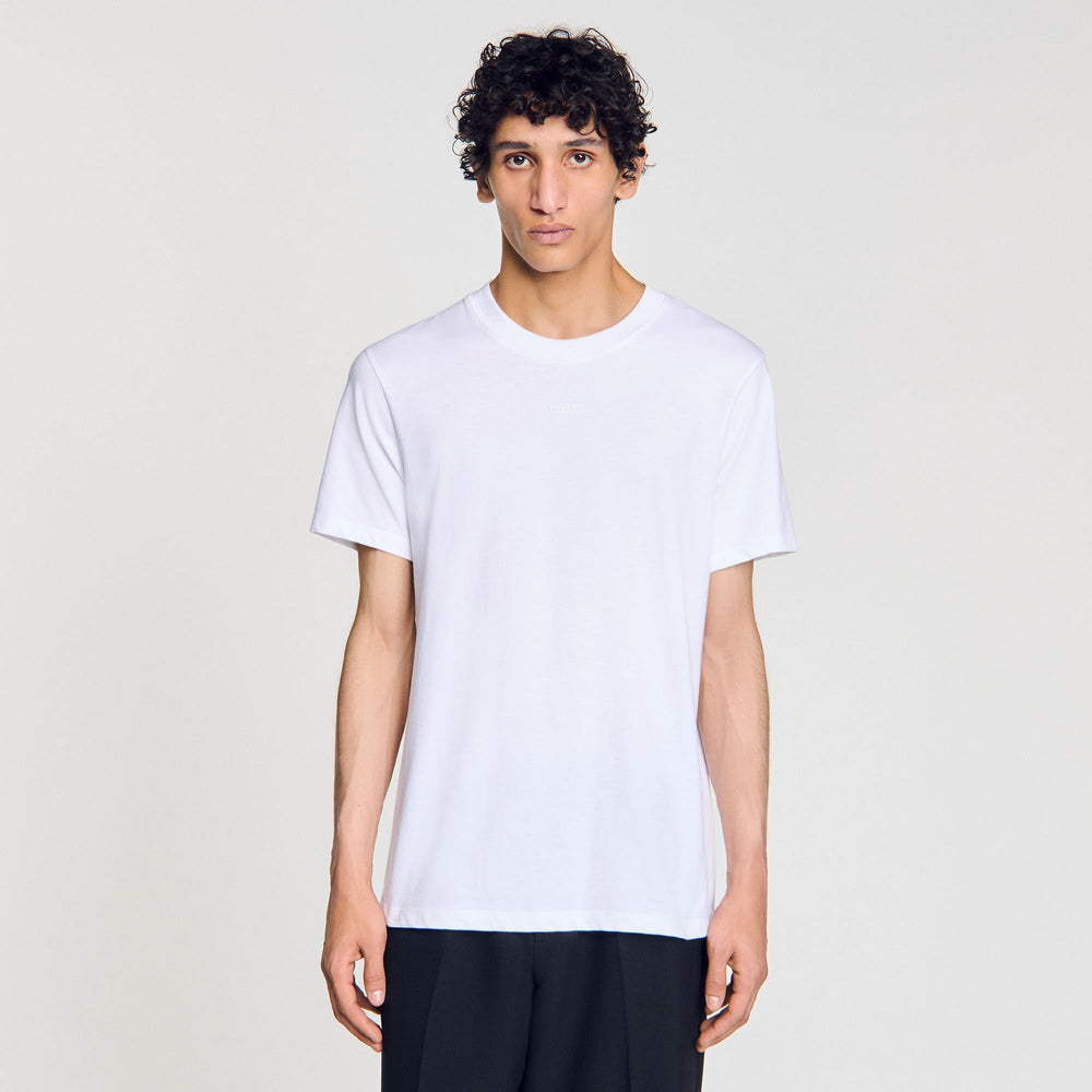 Sandro Men Cotton T-shirt with logo
