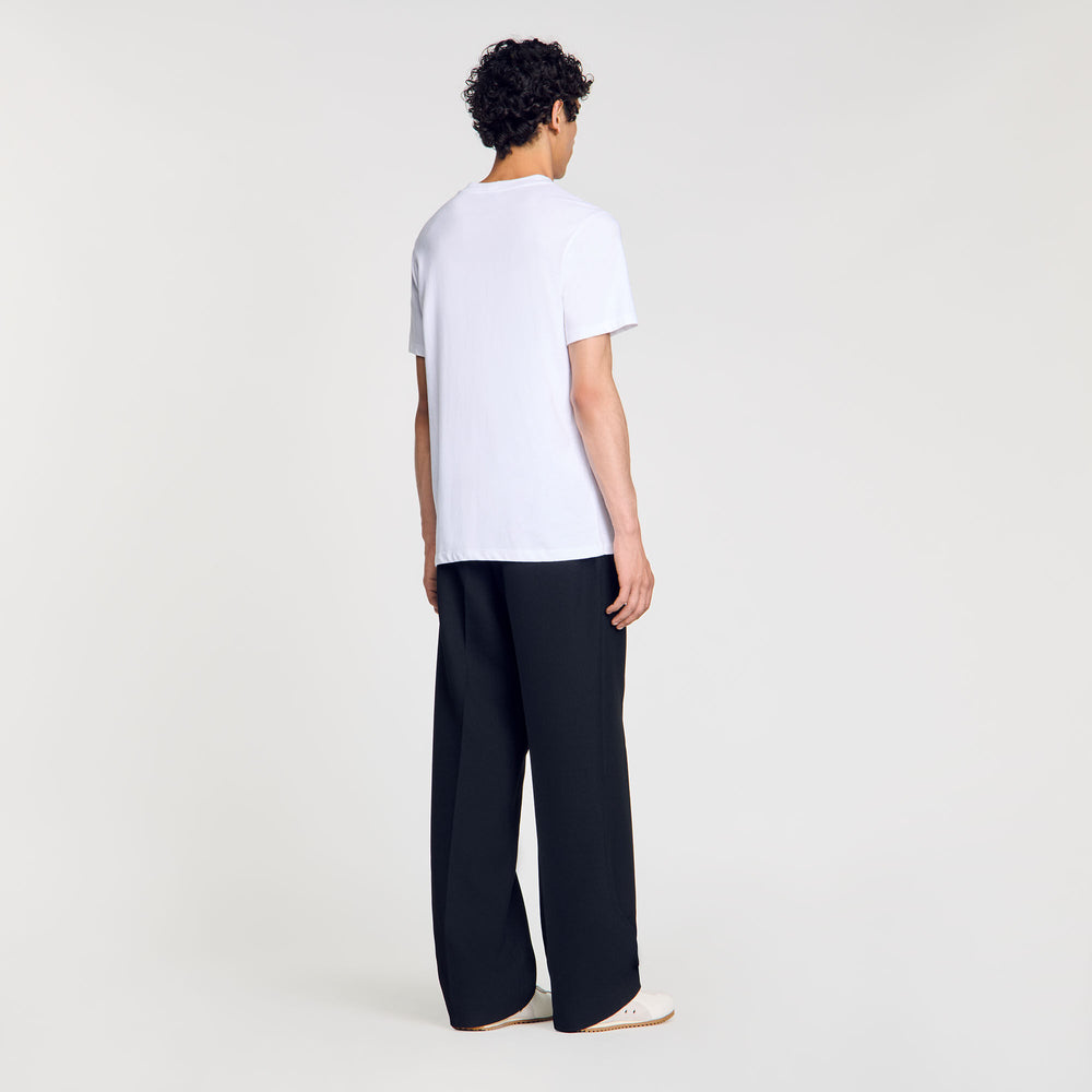 Sandro Men Cotton T-shirt with logo