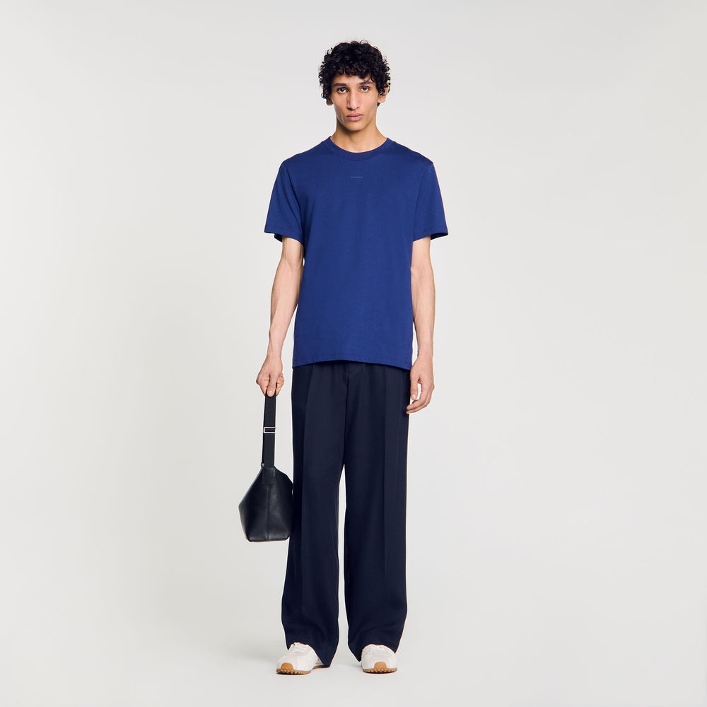 Sandro Men Cotton T-shirt with logo