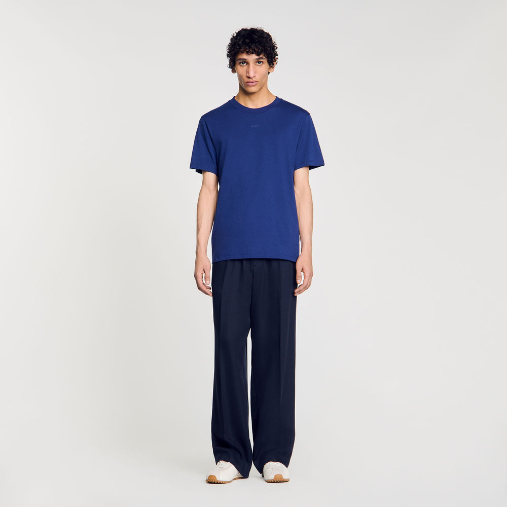 Sandro Men Cotton T-shirt with logo