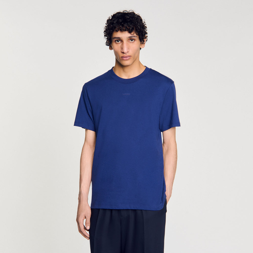 Sandro Men Cotton T-shirt with logo