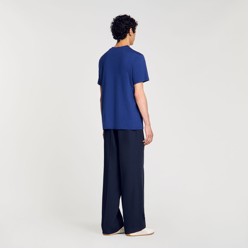 Sandro Men Cotton T-shirt with logo
