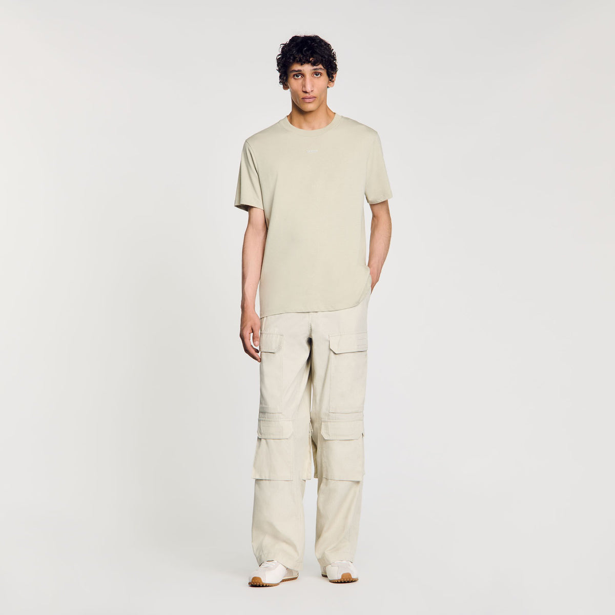 Sandro Men Cotton T-shirt with logo