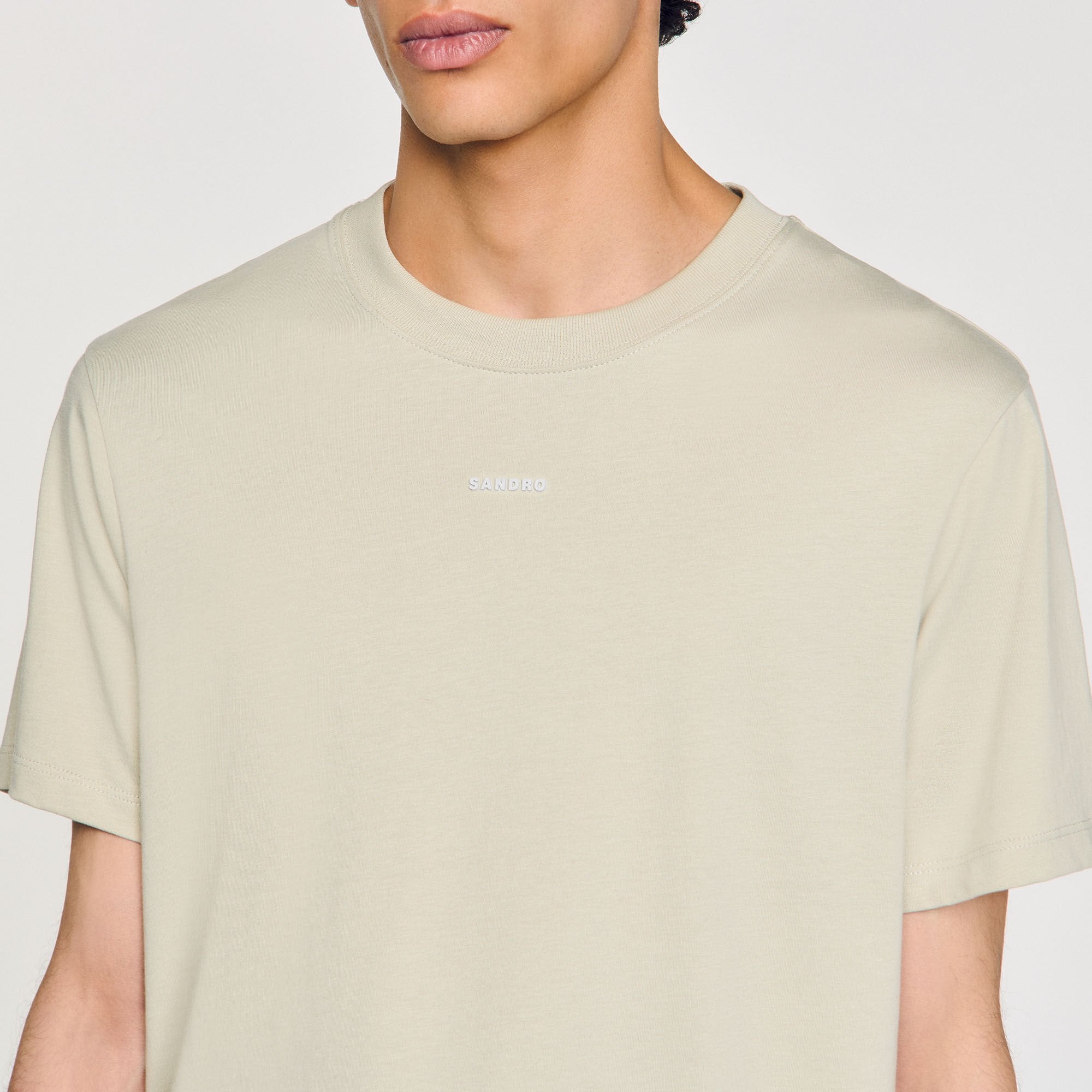 Sandro Men Cotton T-shirt with logo