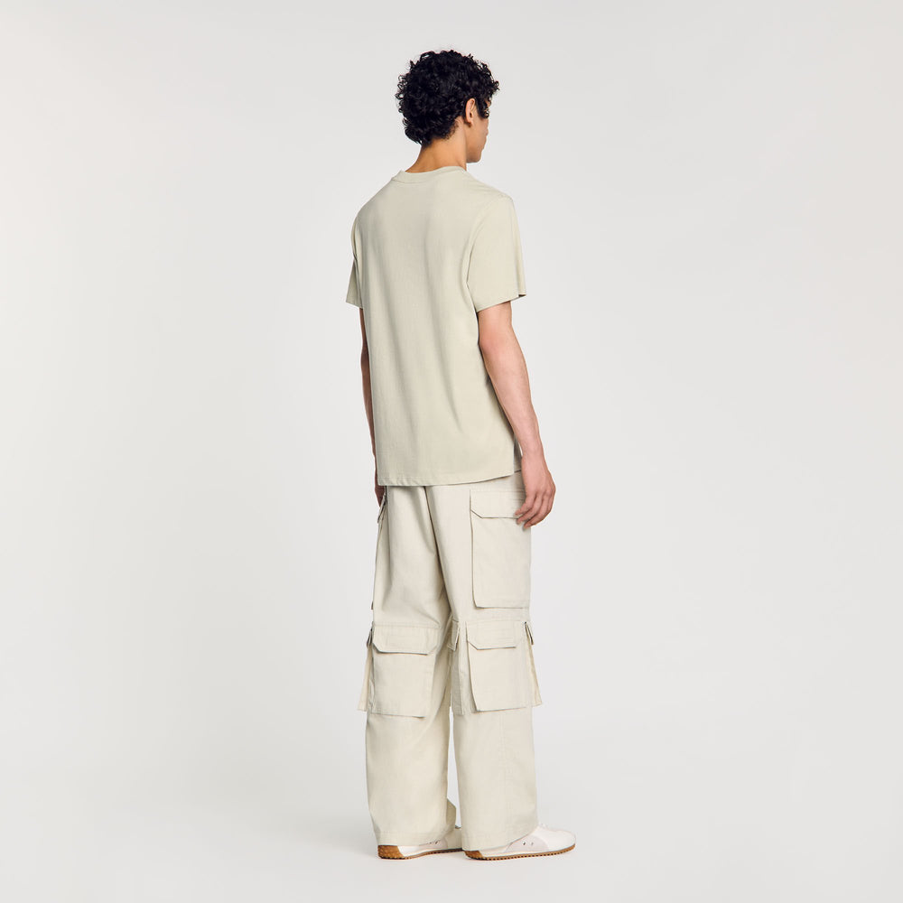 Sandro Men Cotton T-shirt with logo