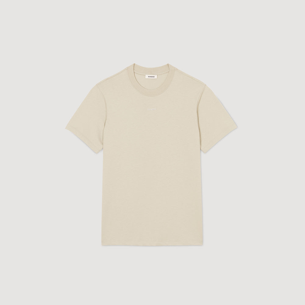 Sandro Men Cotton T-shirt with logo