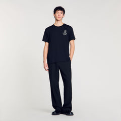 Sandro Men T-shirt with snake detail