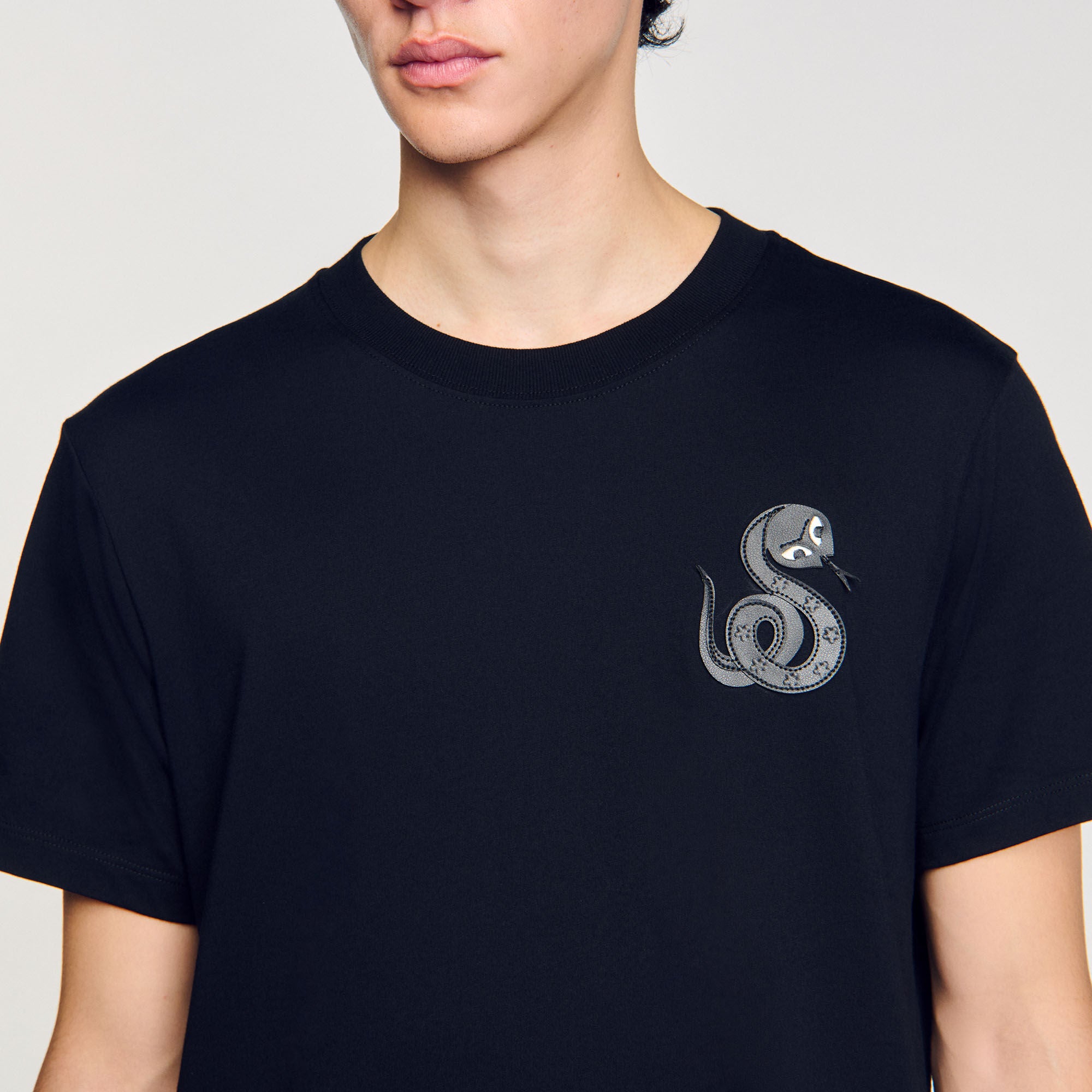 Sandro Men T-shirt with snake detail