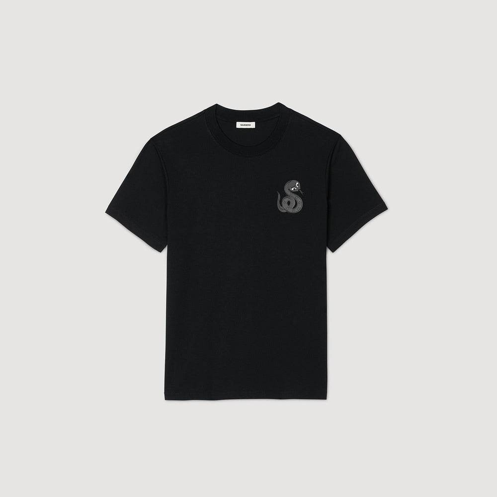 Sandro Men T-shirt with snake detail